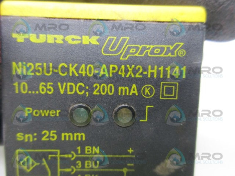 TURCK NI25U-CK40-AP4X2-H1141 PROXIMITY SWITCH  UNMP