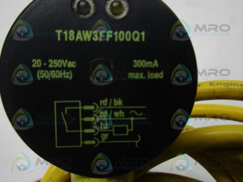 BANNER ENGINEERING T18AW3FF100Q1 PHOTOELECTRIC SENSOR  UNMP
