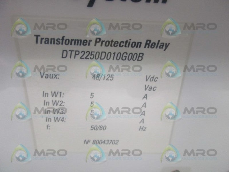 GENERAL ELECTRIC DTP2250D010G00B PROTECTION & CONTROL SYSTEM  UNMP