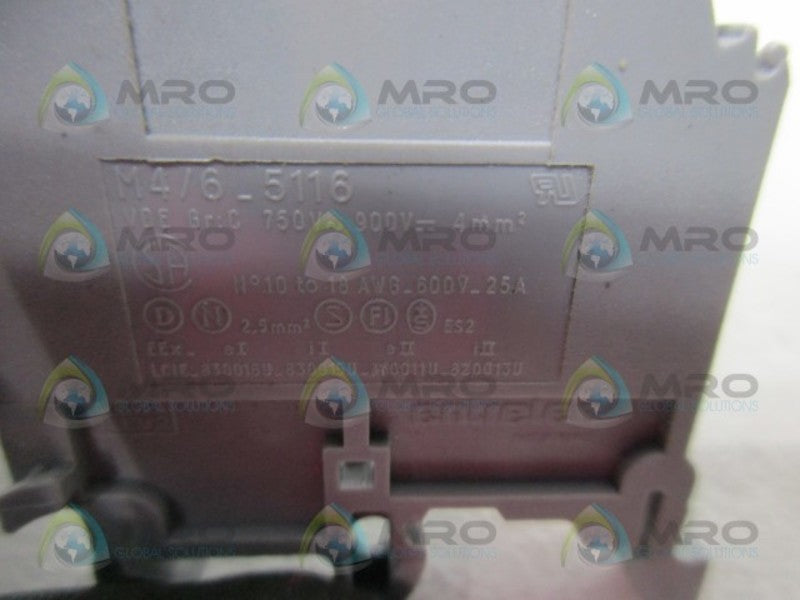 ENTRELEC M4/6-5116 TERMINAL BLOCK  UNMP
