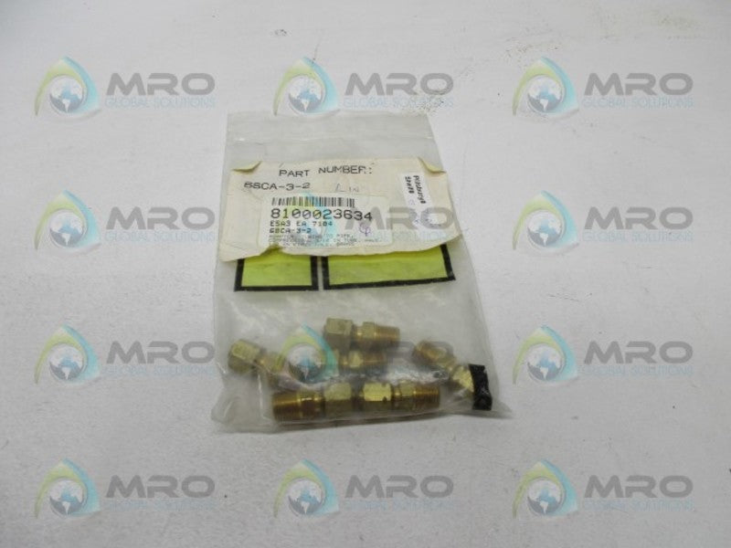 PARKER 68CA-3-2 ADAPTER TUBING TO PIPE (PK OF 6) * NEW IN BAG *