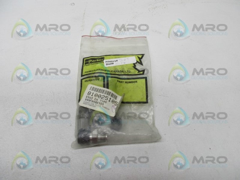 PARKER 999FH4BE9SS CONNECTOR FLUID (PK OF 4)  NSNP IN BAG