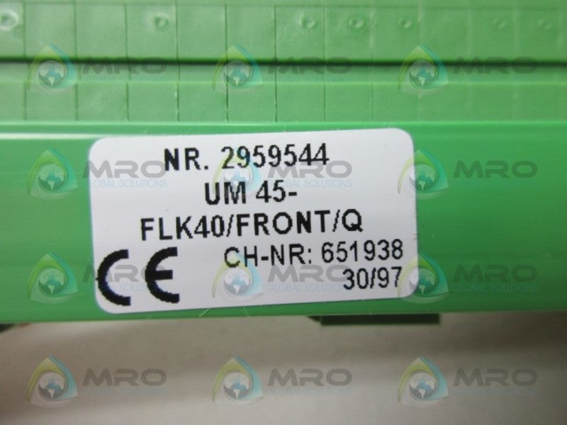 PHOENIX CONTACT UM45-FLK40 TERMINAL BLOCK  NSMP