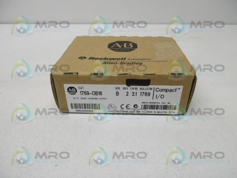 ALLEN BRADLEY 1769-OB16 SER. B F/W 3.1 DATE: 2004 * FACTORY SEALED *