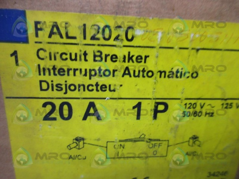 SQUARE D FAL12020 MOLDED CASE CIRCUIT BREAKER * FACTORY SEALED *