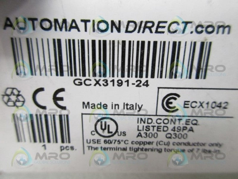 AUTOMATION DIRECT GCX3191-24 PUSHBUTTON (MISSING ACCESSORIES)  NSMP