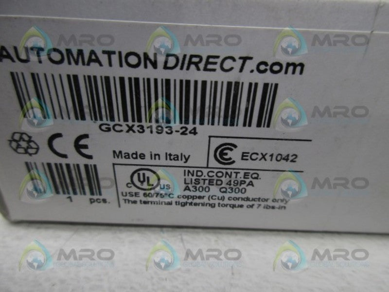 AUTOMATION DIRECT GCX3193-24 PUSHBUTTON (MISSING ACCESSORIES)  NSMP