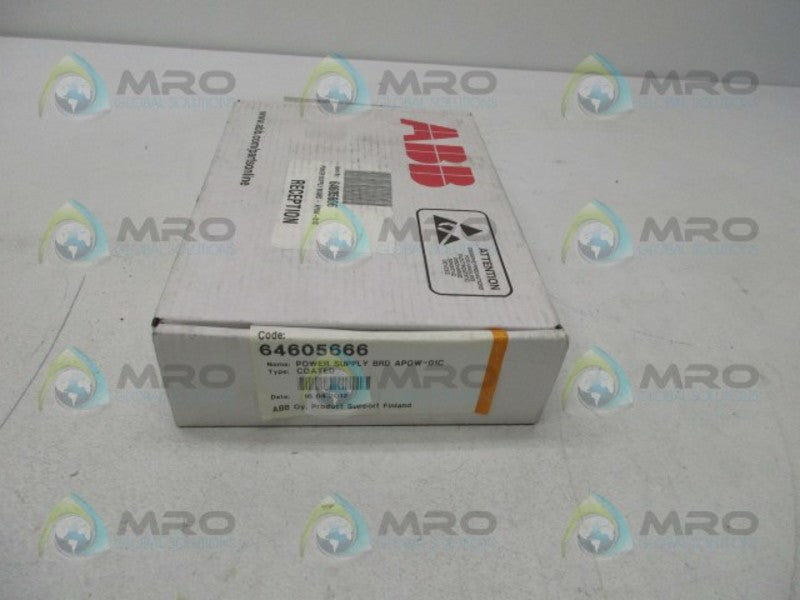 ABB  64605666 POWER SUPPLY BOARD DATE 2012 * FACTORY SEALED *