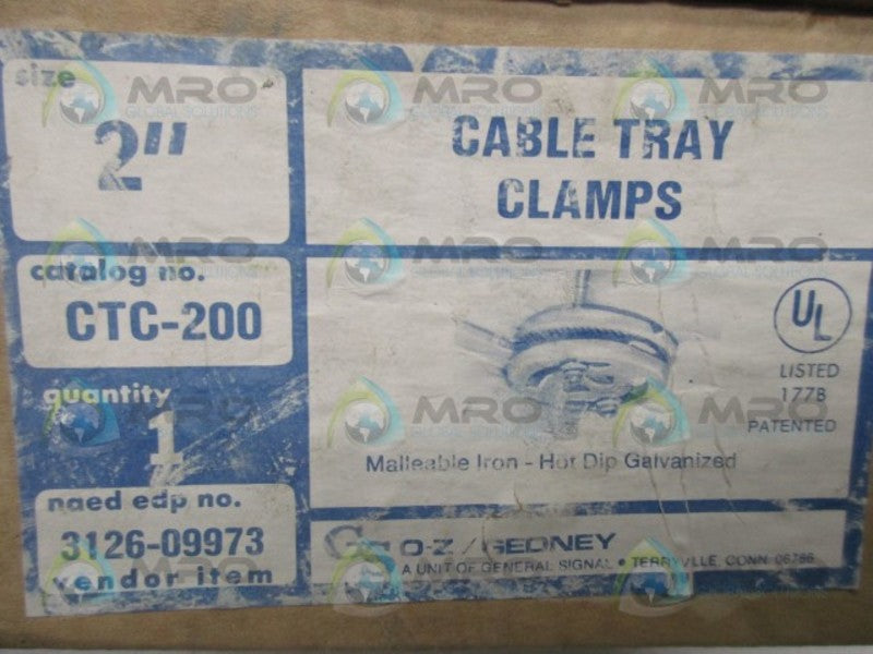 OZ GEDNEY CTC-200 CABLE TRAY CLAMPS 2"  NSMP