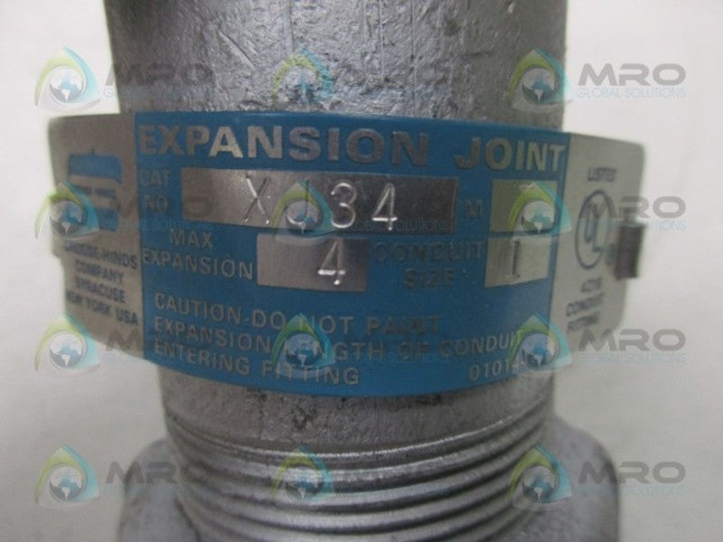 CROUSE HINDS XJ34 EXPANSION JOINT  NSNP