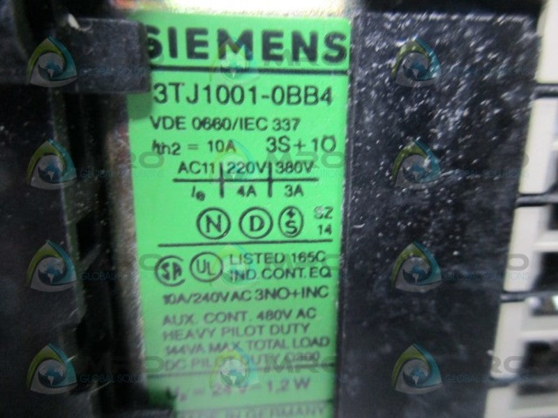 SIEMENS 3TJ1001-0BB4 CONTACTOR  UNMP