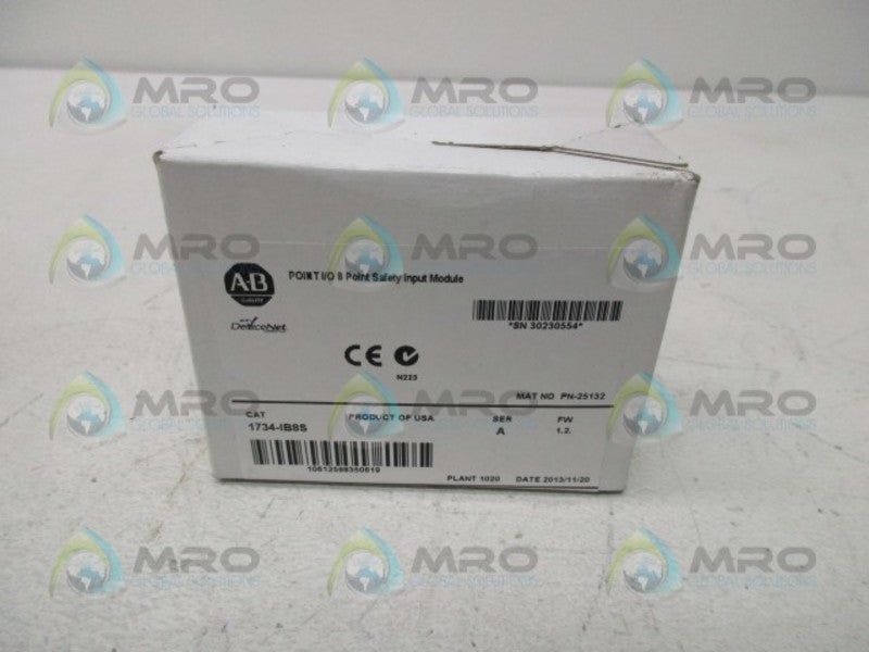 ALLEN BRADLEY 1734-IB8S SER. A INPUT MODULE F/W 1.2 DATE 2013 * FACTORY SEALED *