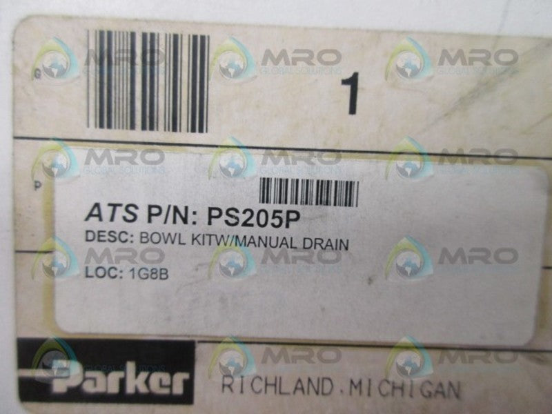 PARKER PS205P BOWL KIT WITH MANUAL DRAIN  NSMP