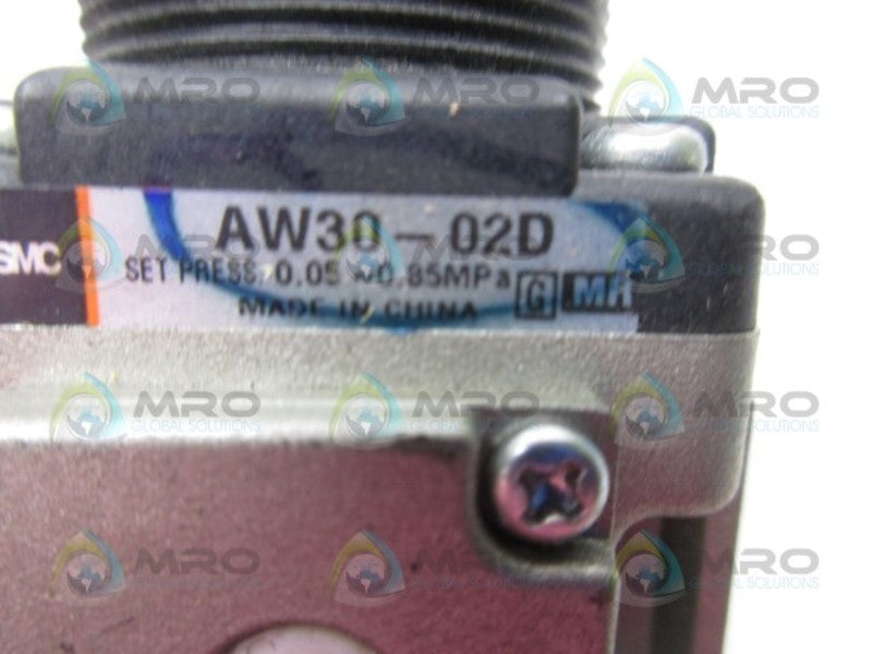 SMC AW30-02D FILTER REGULATOR (AS PICTURED)  UNMP