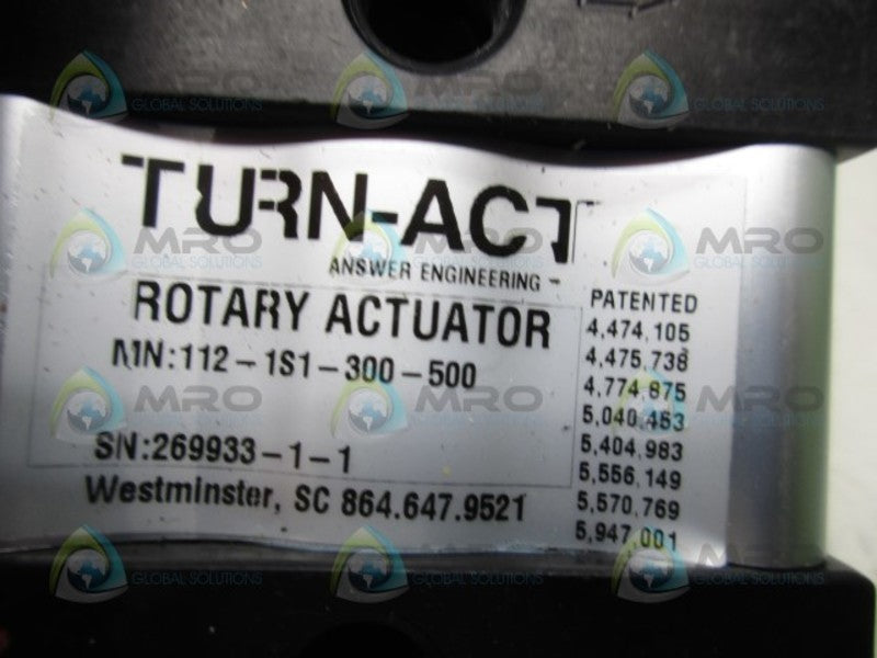TURN-ACT 112-151-300-500 ROTARY ACTUATOR  NSNP