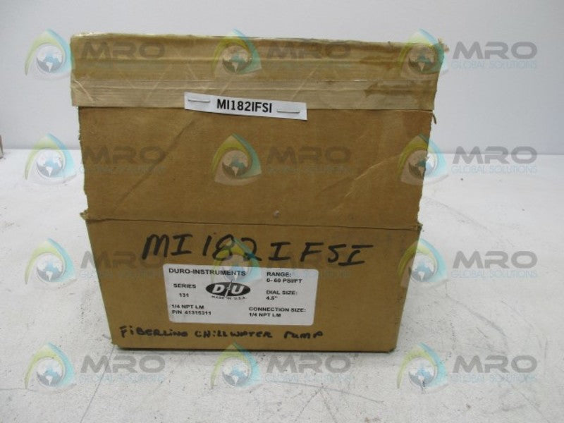 DURO-INSTRUMENTS 41315311 PRESSURE GAUGE 0-60 PSI * NEW IN BOX *