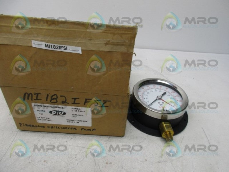 DURO-INSTRUMENTS 41315311 PRESSURE GAUGE 0-60 PSI * NEW IN BOX *