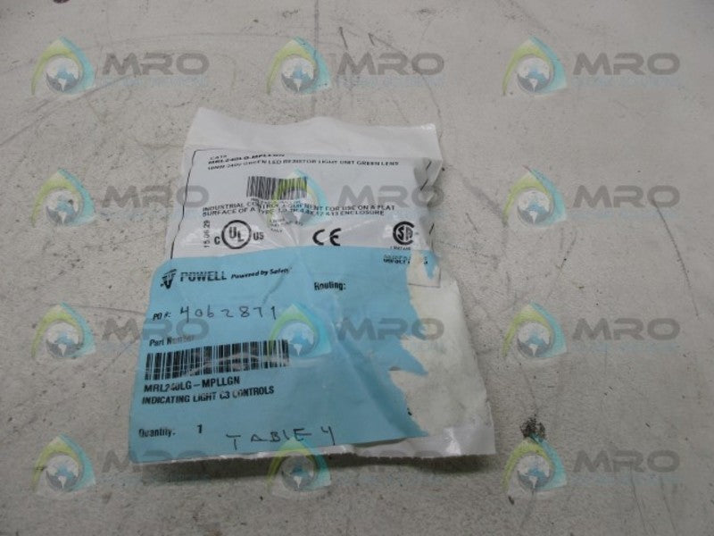 C3CONTROLS MRL240LG RESISTOR LIGHT LED GREEN  NSMP