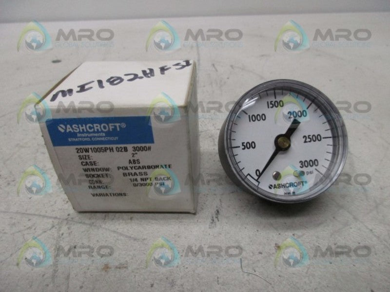 ASHCROFT 20W1005PH02B3000 PRESSURE GAUGE  NSMP