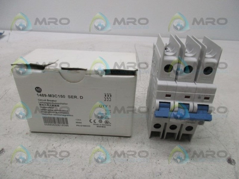 ALLEN BRADLEY 1489-M3C150 SER. D CIRCUIT BREAKER * NEW IN BOX *