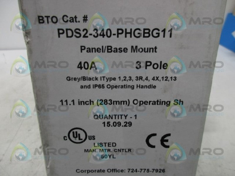 C3CONTROLS PDS2-340-PHGBG11 PANEL/BASE MOUNT  NSMP