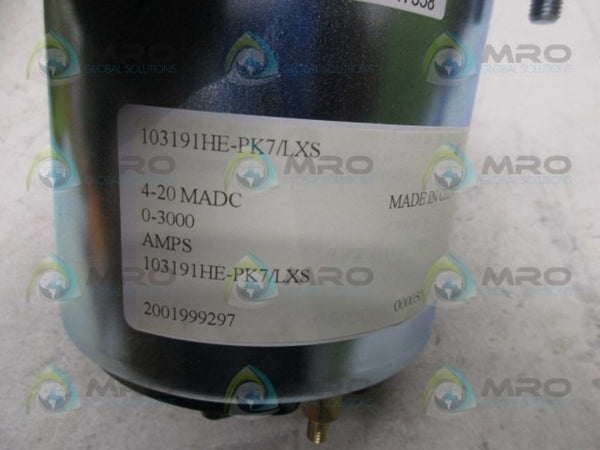 YOKOGAWA 103191HE-PK7/LXS METER AMPS 0-3000  NSMP