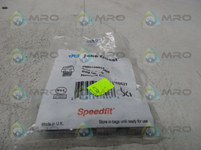 JOHN GUEST PM010801S MALE STR ADAPTOR (PK OF 10)  NSMP