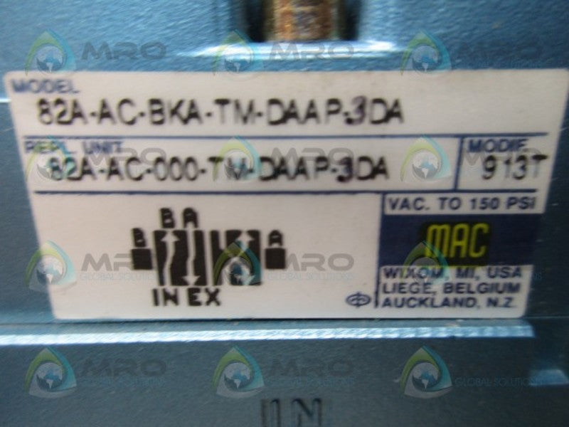 MAC 82A-AC-BKA-TM-DAA-P-3DA PNEUMATIC VALVE (AS PICTURED)  NSNP