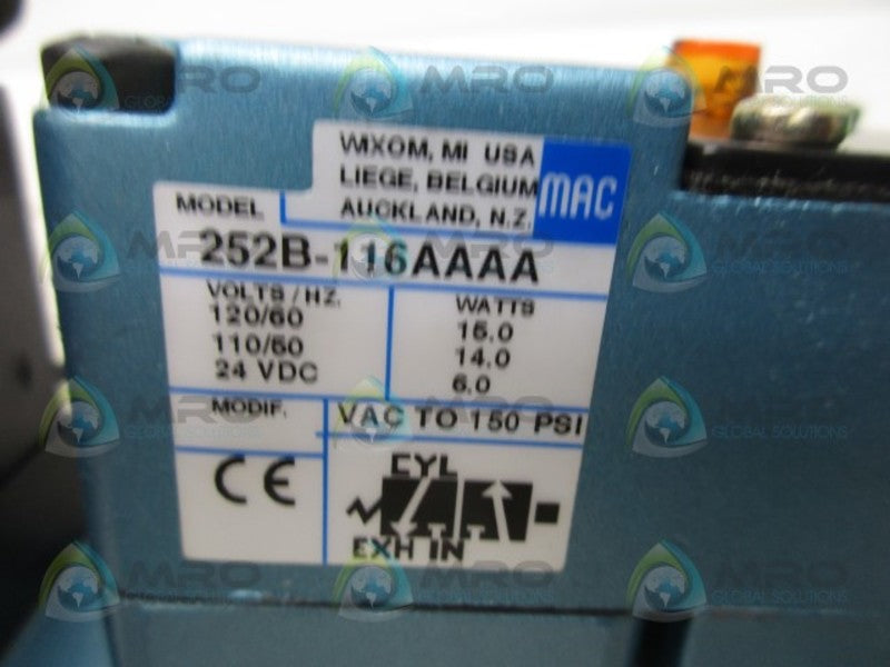 MAC 252B-116AAAA SOLENOID VALVE  NSMP