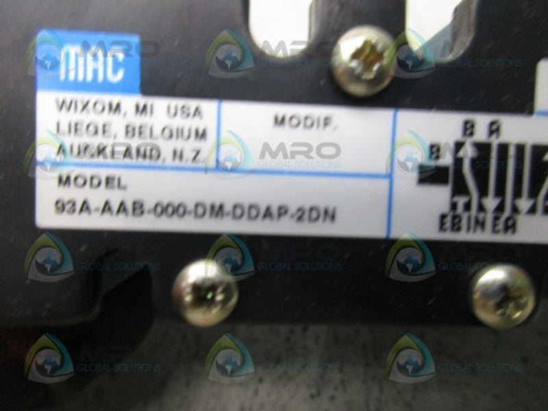 MAC 93A-AAB-000-DM-DDAP-2DN SOLENOID VALVE  NSNP