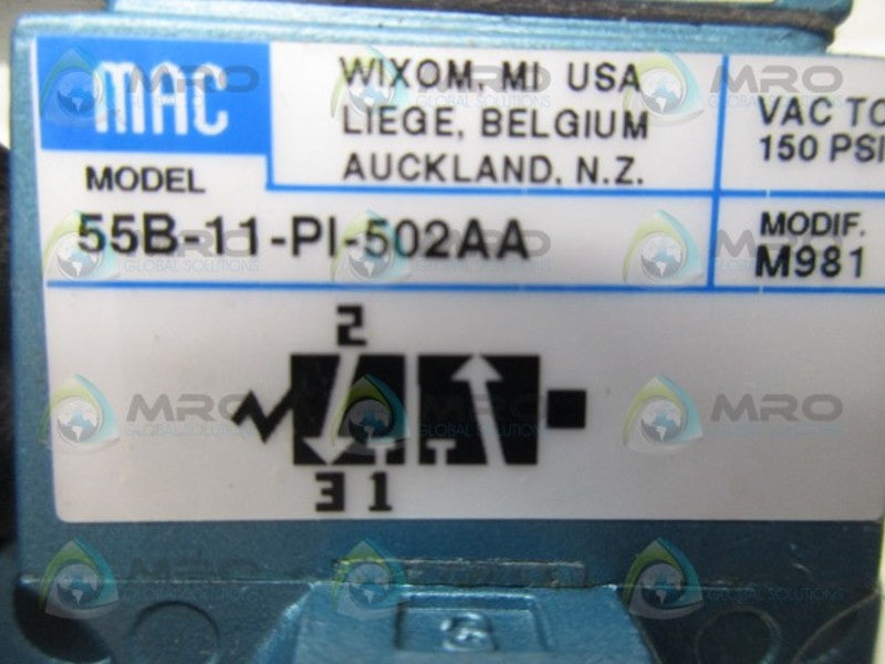 MAC 55B-11-PI-502AA SOLENOID VALVE  NSMP