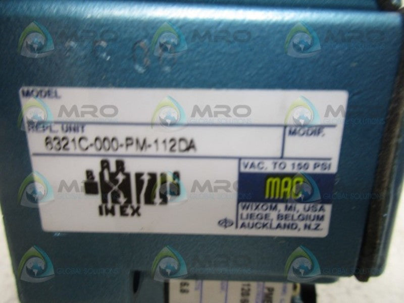 MAC 6321C-000-PM-112DA SOLENOID VALVE  NSMP