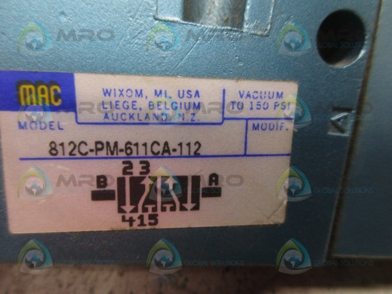 MAC 812C-PM-611CA-112 SOLENOID VALVE  UNMP