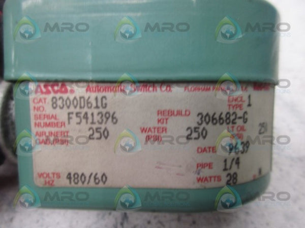 ASCO 8300D61G VALVE (AS PICTURED)  UNMP