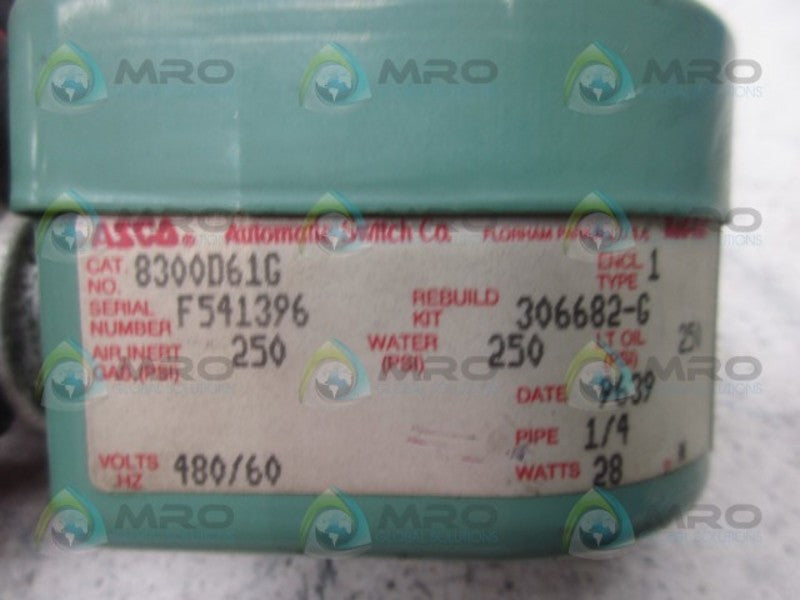 ASCO 8300D61G VALVE (AS PICTURED)  UNMP