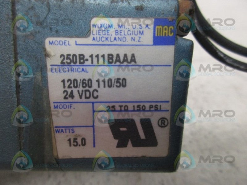 MAC 250B-111BAAA SOLENOID VALVE  UNMP