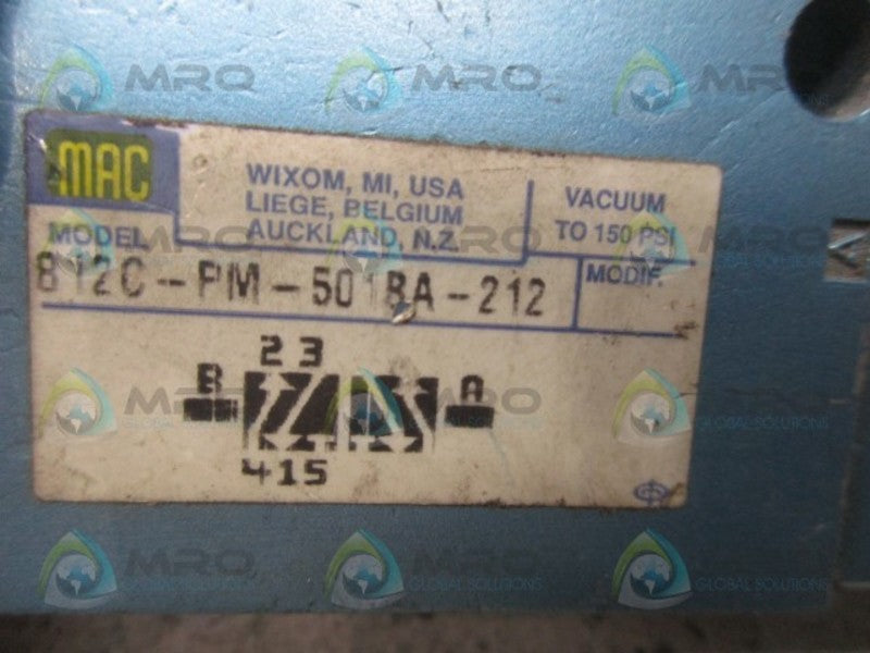 MAC 812C-PM-501BA-212 SOLENOID VALVE  UNMP