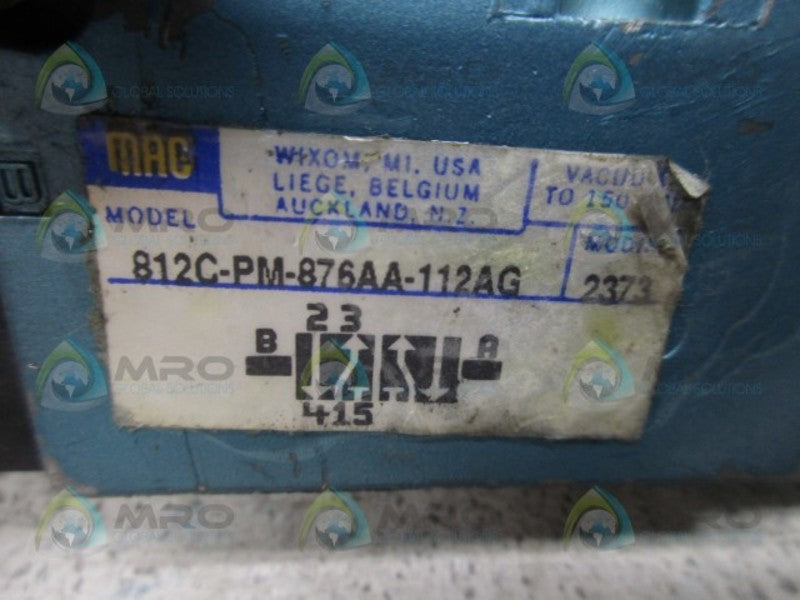 MAC 812C-OM-876AA-112AG VALVE  UNMP