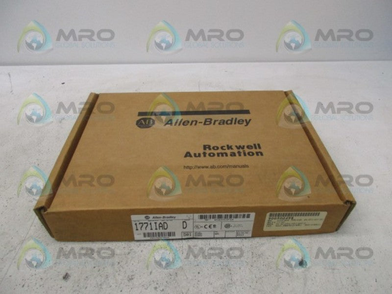 ALLEN BRADLEY 1771-IAD SER. D DATE: 2002 * FACTORY SEALED *