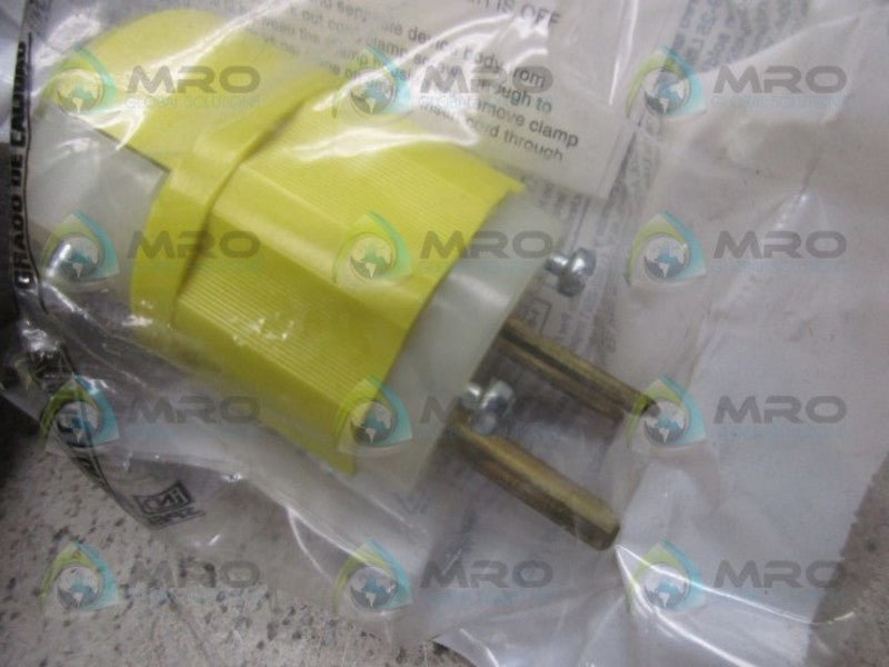 LEVITON 5666-CY STRAIGHT BLADE PLUG  NSMP