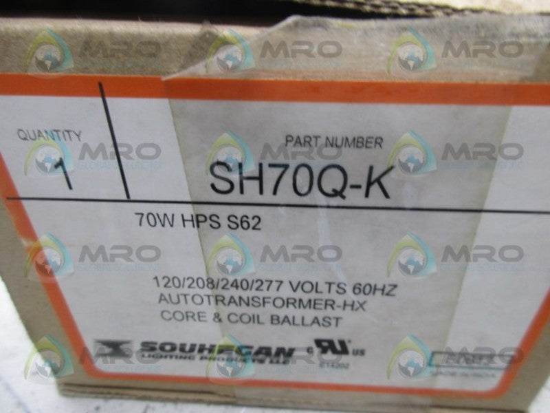 SOUHEGAN LIGHTING SH70Q-K HIGH PRESSURE SODIUM  NSMP