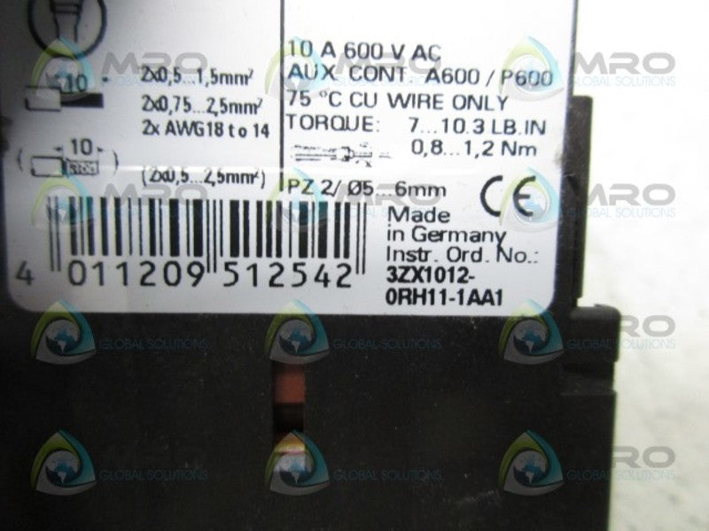 SIEMENS 3RH1244-1AP00 CONTACTOR  UNMP
