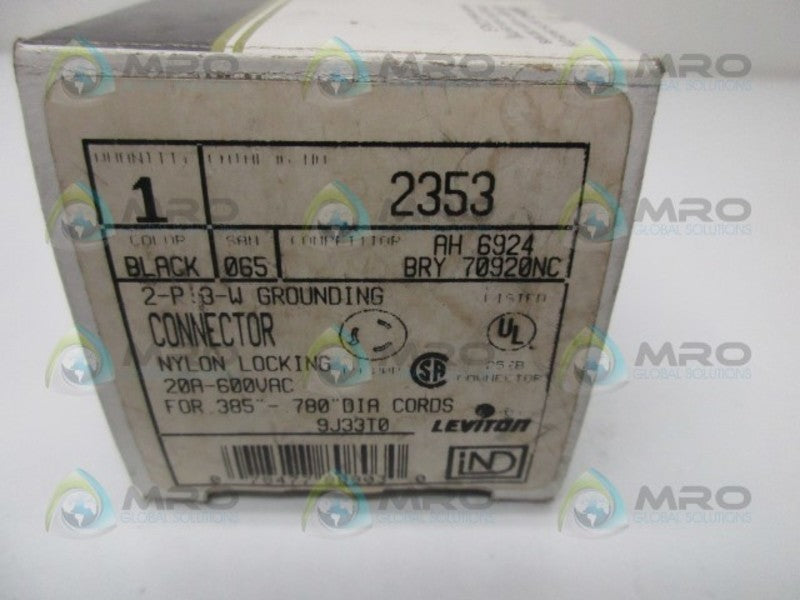 LEVITON 2353 LOCKING CONNECTOR PLUG  NSMP