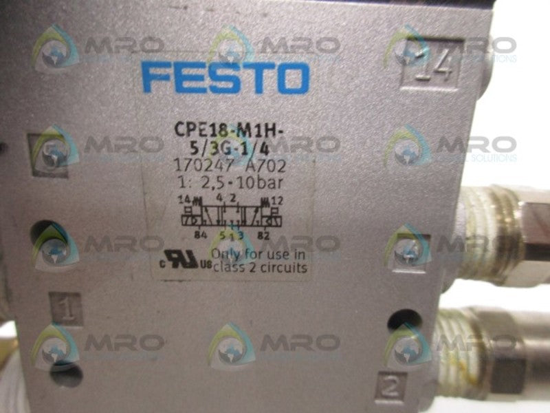 FESTO CPE18-M1H-5/3G-1/4 SOLENOID VALVE  UNMP