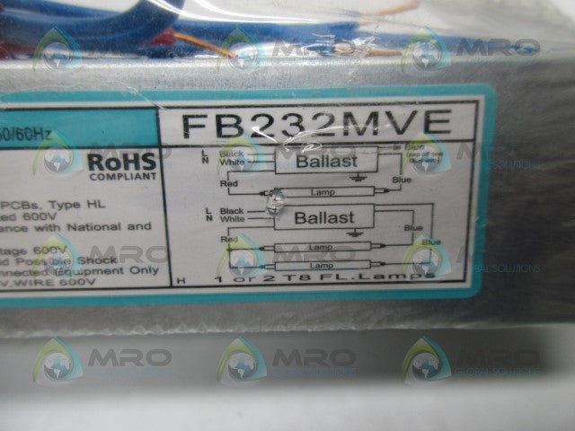 FUSION FB232MVE BALLAST * NEW IN ORIGINAL PACKAGE *