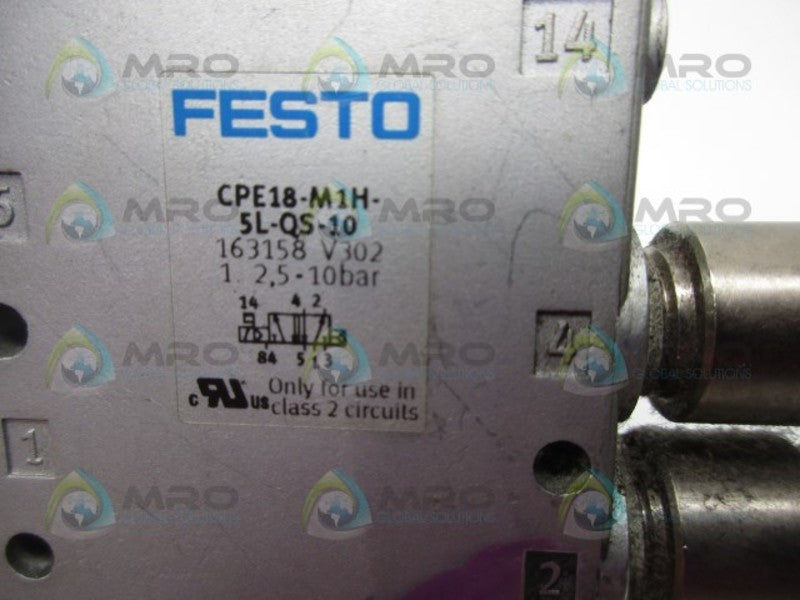 FESTO CPE18-M1H-5L-QS-10 SOLENOID VALVE  UNMP