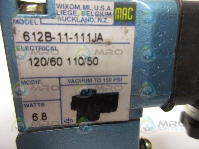 MAC 612B-11-111JA SOLENOID VALVE  UNMP