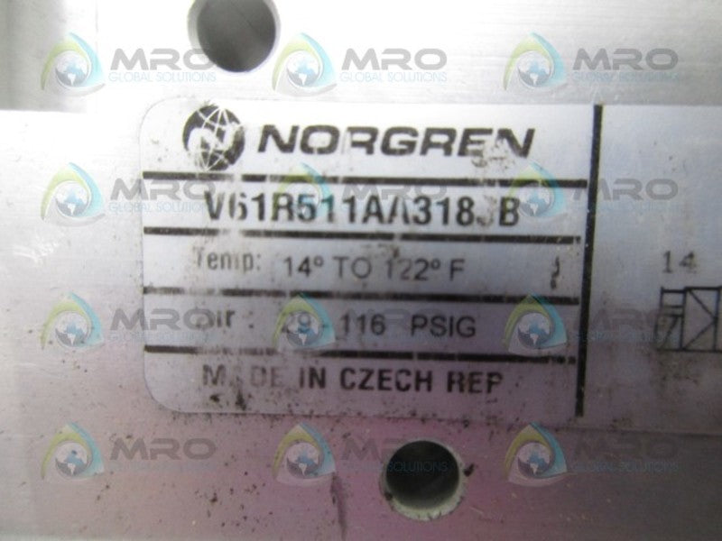 NORGREN V61R511AA318JB PNEUMATIC DIRECTIONAL CONTROL VAVLE  UNMP