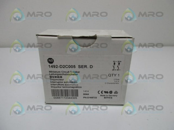 ALLEN BRADLEY 1492-D2C005 SER. D CIRCUIT BREAKER  NSMP
