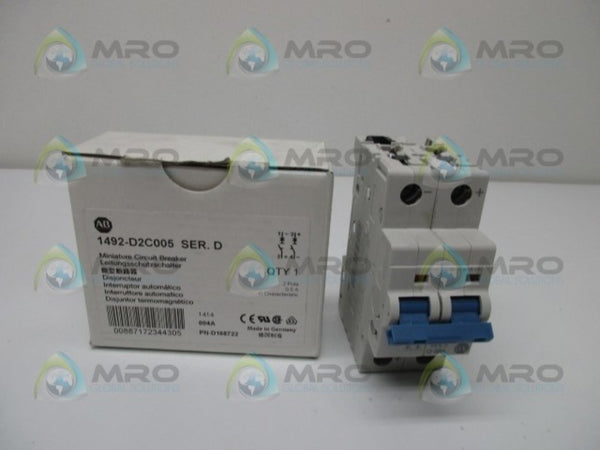 ALLEN BRADLEY 1492-D2C005 SER. D CIRCUIT BREAKER  NSMP
